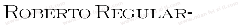 Roberto Regular字体转换